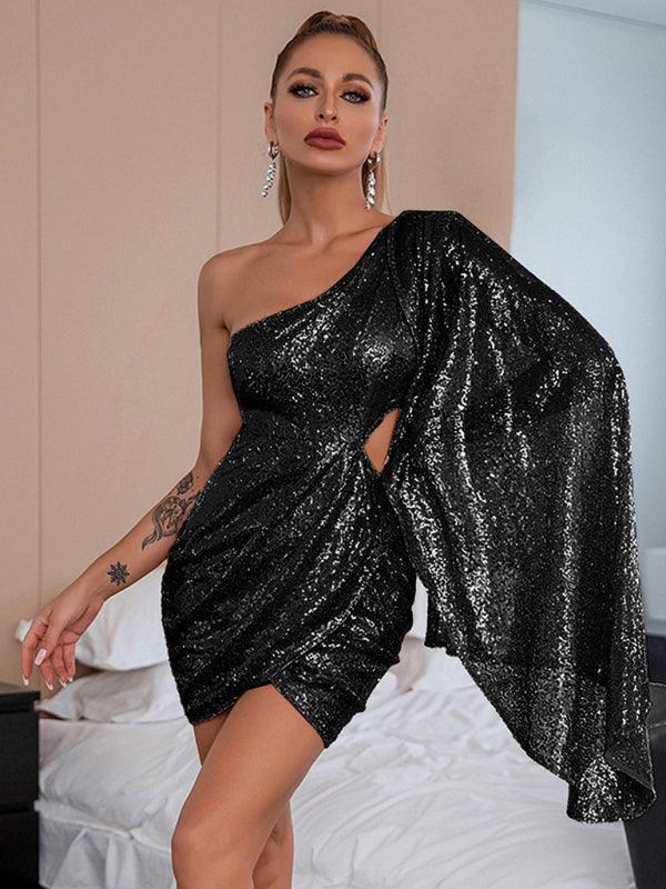 Elegant and sexy Shiny party cocktail mini dress - 808Lush