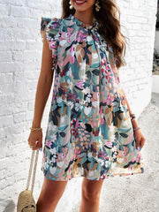 Women's Elegant Printed Sleeveless Dress - 808Lush