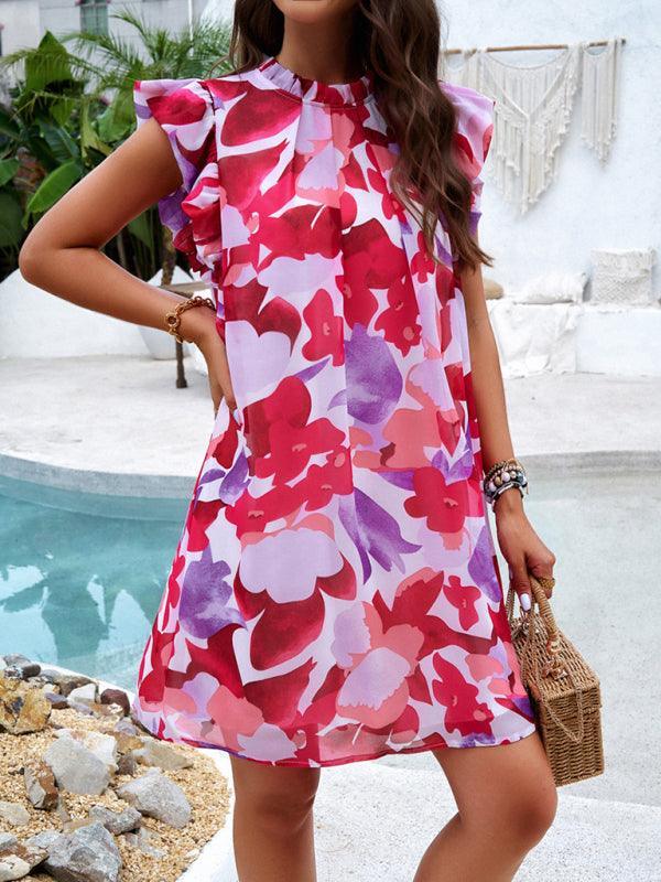 Women's Elegant Printed Sleeveless Dress - 808Lush