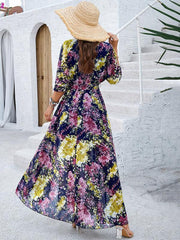 Women's Elegant Printed Waist Dress - 808Lush