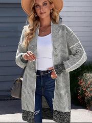 Mid-length knitted pullover women's sweater cardigan