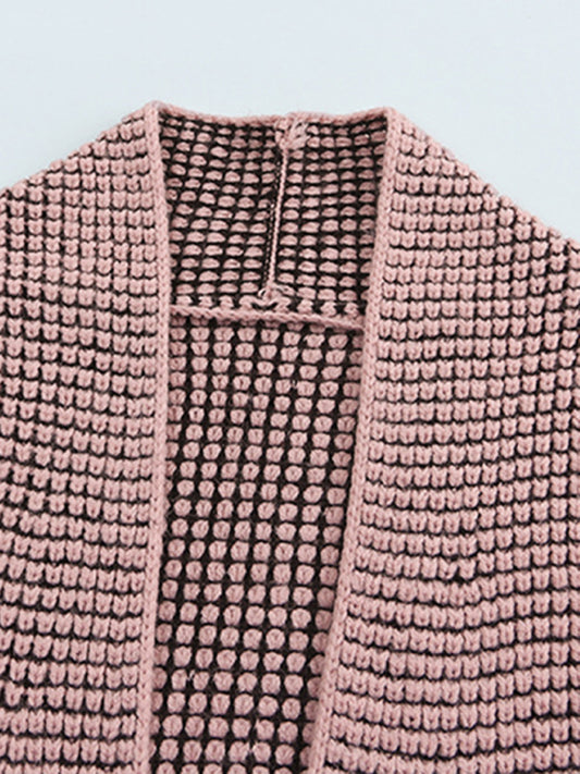 Mid-length knitted pullover women's sweater cardigan