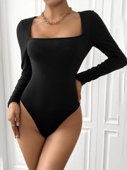 Women's slim long sleeve one-piece bodysuits - 808Lush