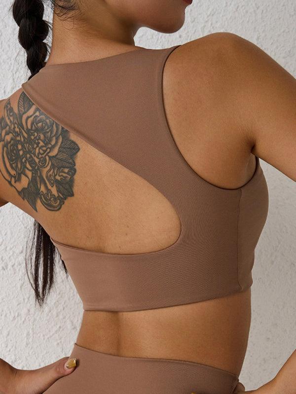 beautiful back sports bra shock-proof yoga running high-intensity sports vest - 808Lush