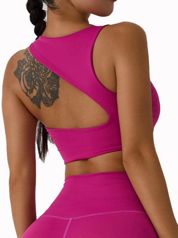 beautiful back sports bra shock-proof yoga running high-intensity sports vest - 808Lush