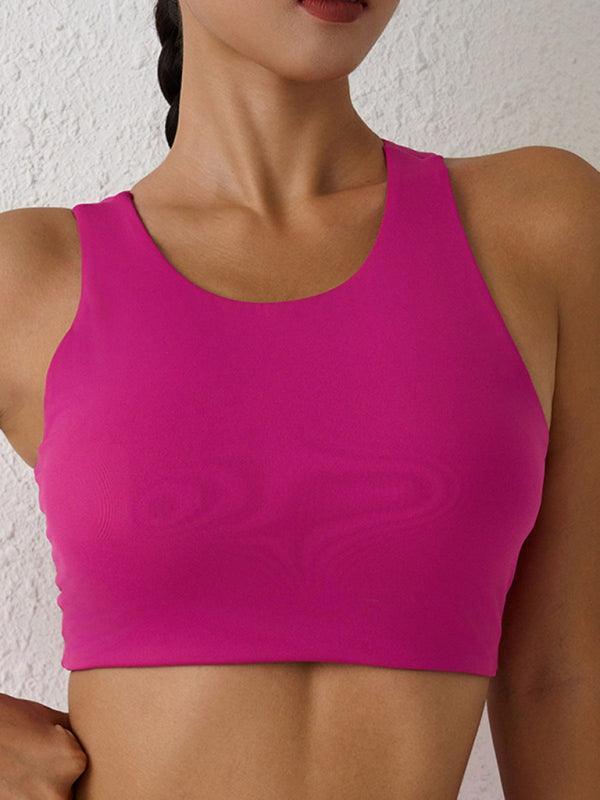 beautiful back sports bra shock-proof yoga running high-intensity sports vest - 808Lush