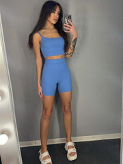 Sexy suspender shorts fashion suit yoga sports suit - 808Lush