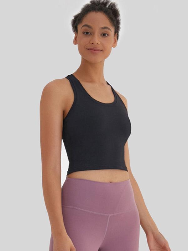 high-elastic and beautiful back sports, leisure and versatile yoga top - 808Lush