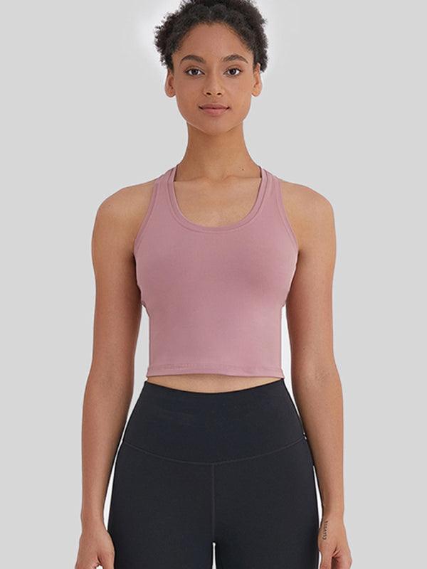 high-elastic and beautiful back sports, leisure and versatile yoga top - 808Lush