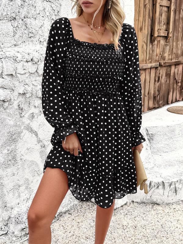 spring and summer casual polka dot dress - 808Lush