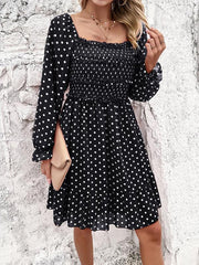 spring and summer casual polka dot dress - 808Lush