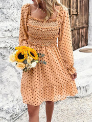 spring and summer casual polka dot dress - 808Lush