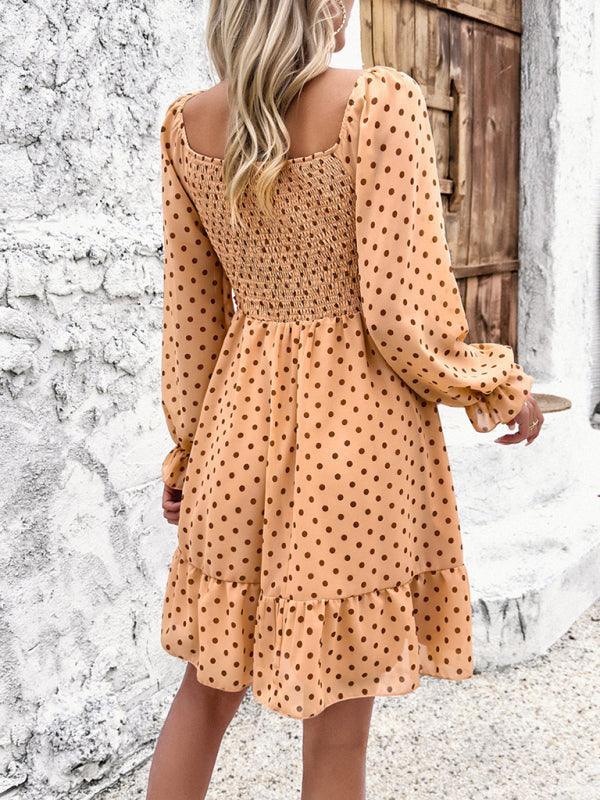 spring and summer casual polka dot dress - 808Lush