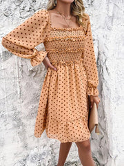 spring and summer casual polka dot dress - 808Lush