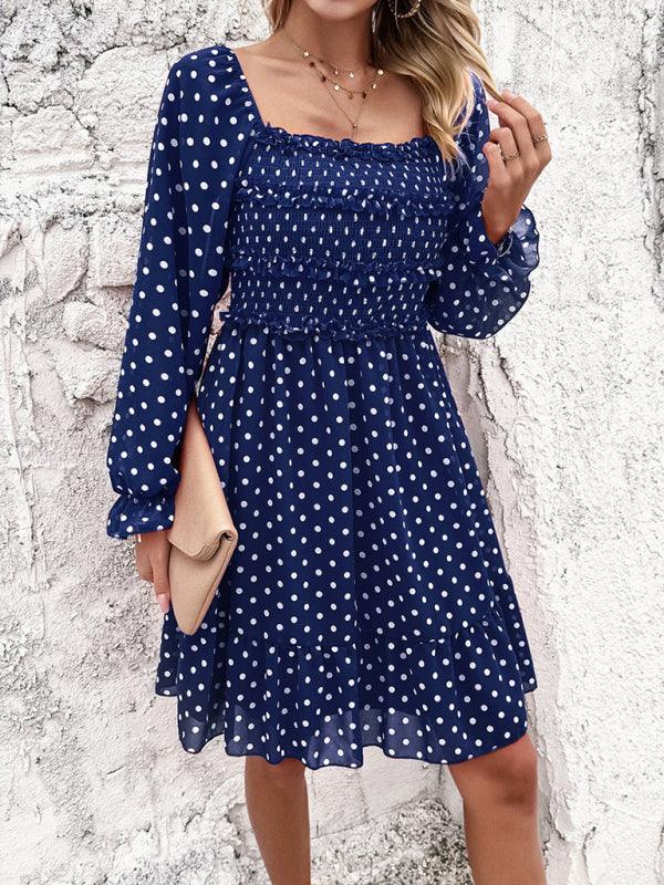 spring and summer casual polka dot dress - 808Lush