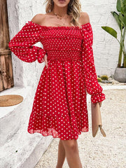 spring and summer casual polka dot dress - 808Lush