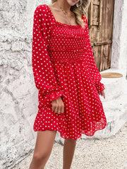 spring and summer casual polka dot dress - 808Lush