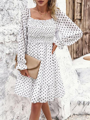 spring and summer casual polka dot dress - 808Lush