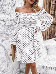 spring and summer casual polka dot dress - 808Lush