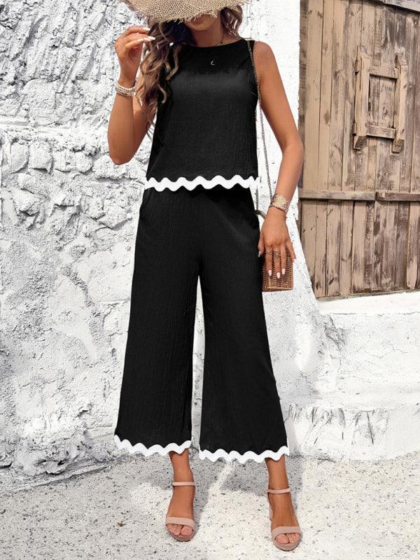 Women's casual vest trousers webbing suit - 808Lush