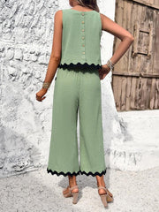 Women's casual vest trousers webbing suit - 808Lush