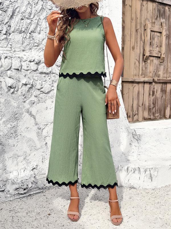 Women's casual vest trousers webbing suit - 808Lush