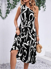 Women's letter print off-shoulder dress - 808Lush