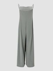 women's suspender jumpsuit wide leg pants - 808Lush