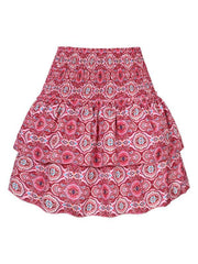 Women's Fashion Ruffled Floral Half-length Pleated Skirt - 808Lush