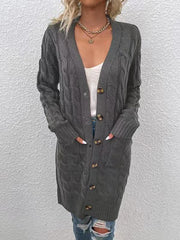 Women's outerwear fashionable long single-breasted casual cardigan jacket