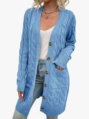 Women's outerwear fashionable long single-breasted casual cardigan jacket