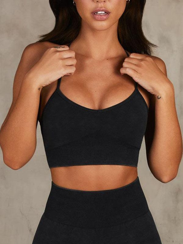 tight yoga sports bra halter top - 808Lush