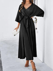 Women's elegant V-neck loose dress - 808Lush