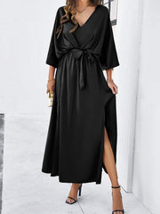 Women's elegant V-neck loose dress - 808Lush