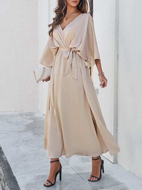 Women's elegant V-neck loose dress - 808Lush