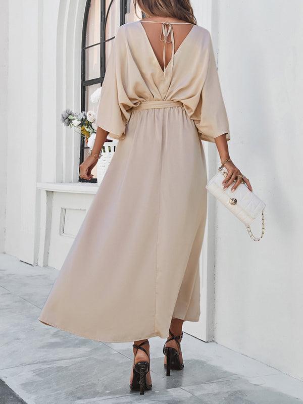 Women's elegant V-neck loose dress - 808Lush