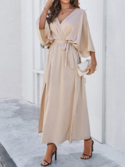 Women's elegant V-neck loose dress - 808Lush