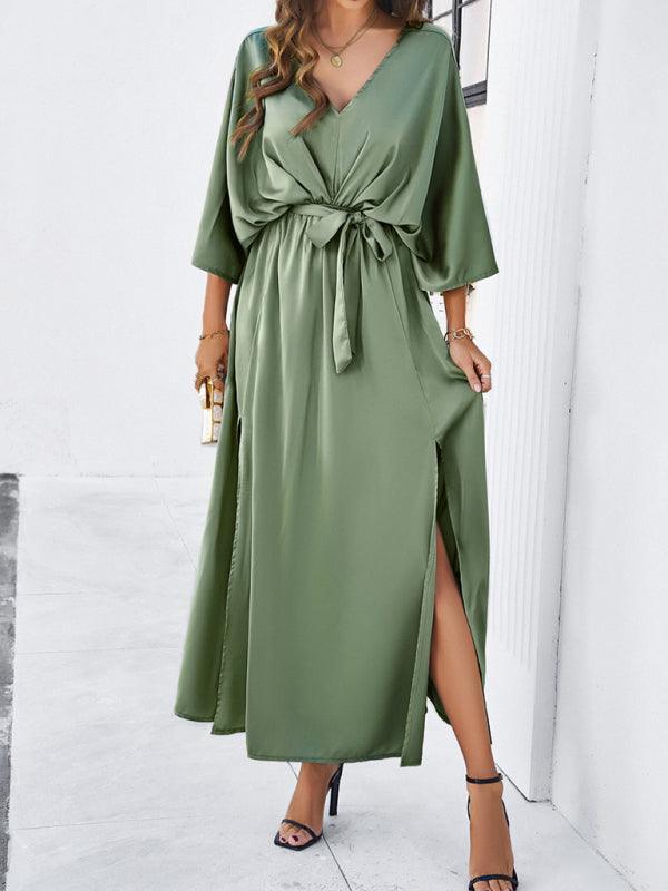 Women's elegant V-neck loose dress - 808Lush