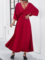 Women's elegant V-neck loose dress - 808Lush