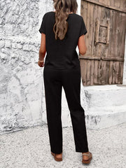 Women's casual short-sleeved top and trousers suit - 808Lush