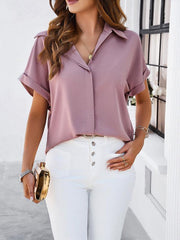 spring and summer casual stand collar shirt - 808Lush