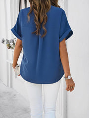 spring and summer temperament casual stand collar shirt - 808Lush