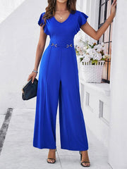 style casual slim fit jumpsuit - 808Lush