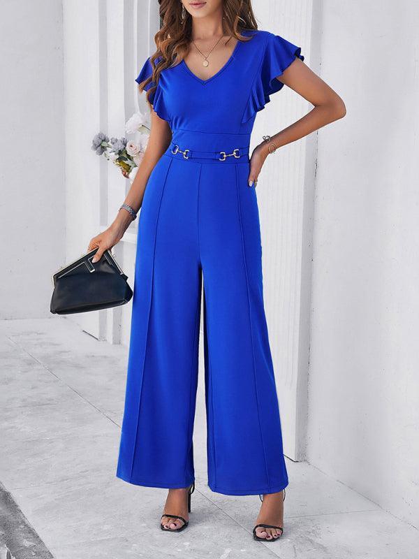 style casual slim fit jumpsuit - 808Lush