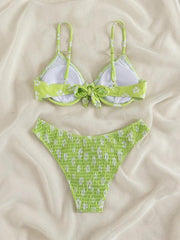 bikini underwire push-up sexy little flower swimsuit - 808Lush