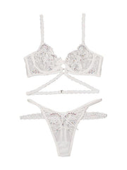 sexy flower embroidered sexy lingerie set - 808Lush