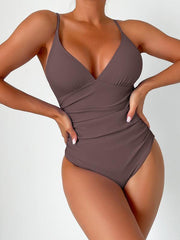 sexy deep V one-piece swimsuit - 808Lush