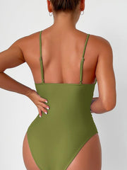 sexy deep V one-piece swimsuit - 808Lush