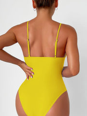 sexy deep V one-piece swimsuit - 808Lush