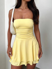 spring and summer tube top tight dress - 808Lush